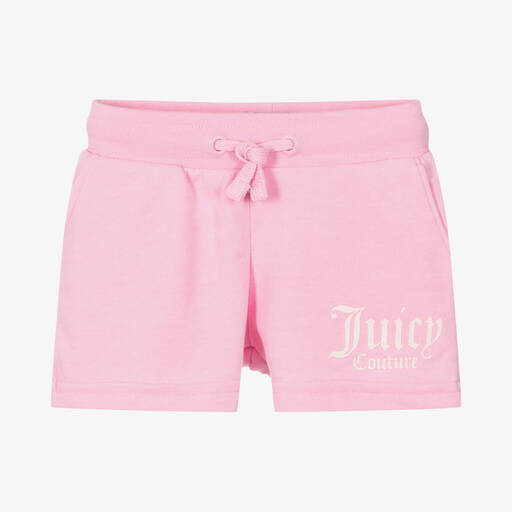 Juicy Couture-Girls Pink Cotton Shorts | Childrensalon Outlet