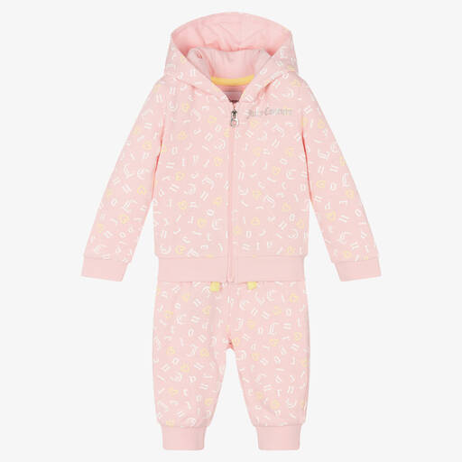 Juicy Couture-Girls Pink Cotton Tracksuit | Childrensalon Outlet