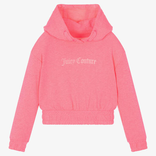 Juicy Couture-Girls Pink Logo Hoodie | Childrensalon Outlet