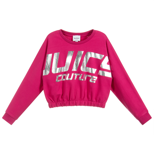 Juicy Couture-Girls Pink Logo Sweatshirt | Childrensalon Outlet