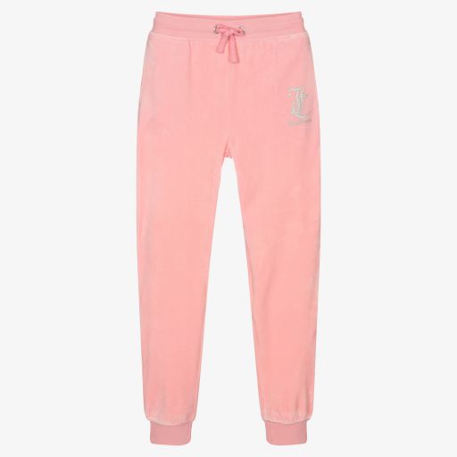 Juicy Couture-Girls Pink Velour Joggers | Childrensalon Outlet