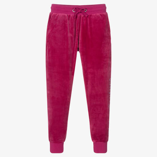 Juicy Couture-Girls Pink Velour Joggers | Childrensalon Outlet