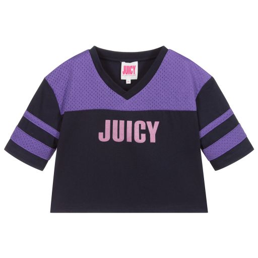 Juicy Couture-Girls Purple & Blue T-Shirt | Childrensalon Outlet