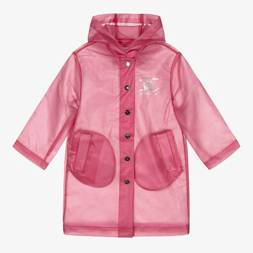 Juicy Couture-Girls Translucent Pink Raincoat | Childrensalon Outlet