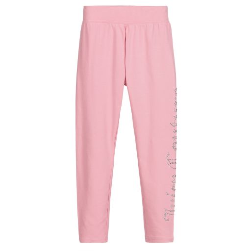 Juicy Couture-Pink Cotton Logo Leggings | Childrensalon Outlet