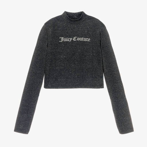 Juicy Couture-Черный топ с высоким воротом для девочек-подростков | Childrensalon Outlet
