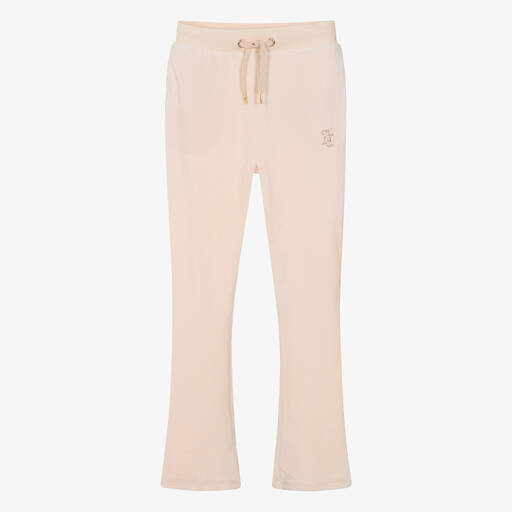 Juicy Couture-Teen Girls Blush Pink Flared Velour Joggers | Childrensalon Outlet
