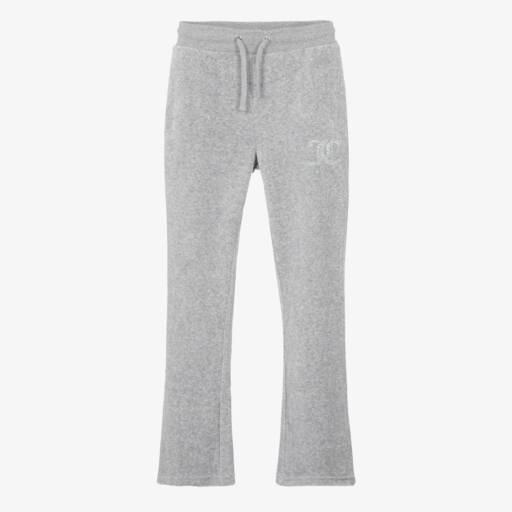 Juicy Couture-Подростковые расклешенные велюровые серые брюки для девочек | Childrensalon Outlet