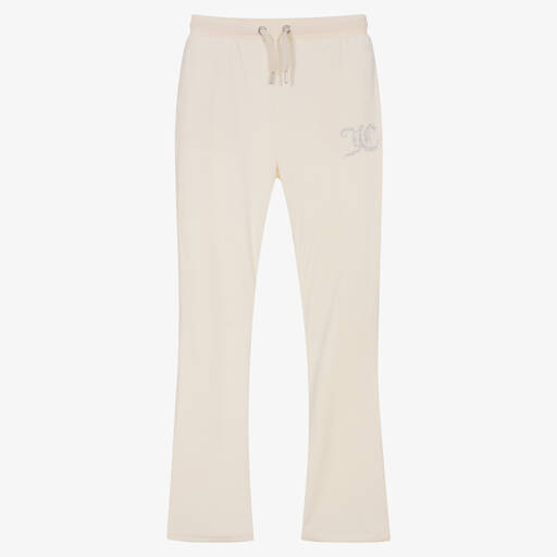 Juicy Couture-Teen Girls Ivory Velour Joggers | Childrensalon Outlet