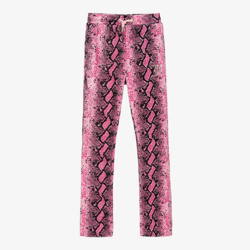 Juicy Couture-Teen Girls Pink Animal Print Velour Joggers | Childrensalon Outlet