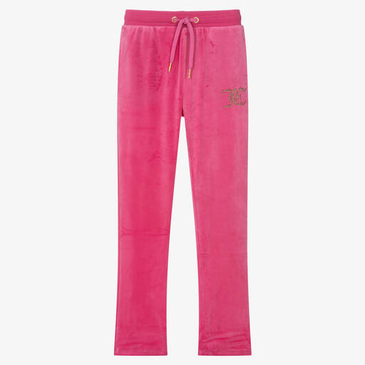 Juicy Couture-جوغرز فلير قطيفة لون زهري فاقع تينز بناتي | Childrensalon Outlet