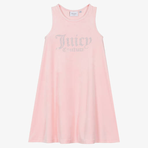 Juicy Couture-Розовое велюровое платье | Childrensalon Outlet