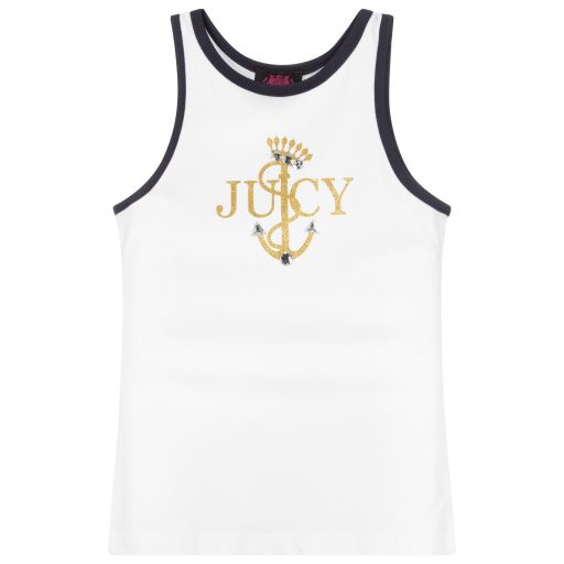 Juicy Couture-White & Navy Blue T-shirt | Childrensalon Outlet
