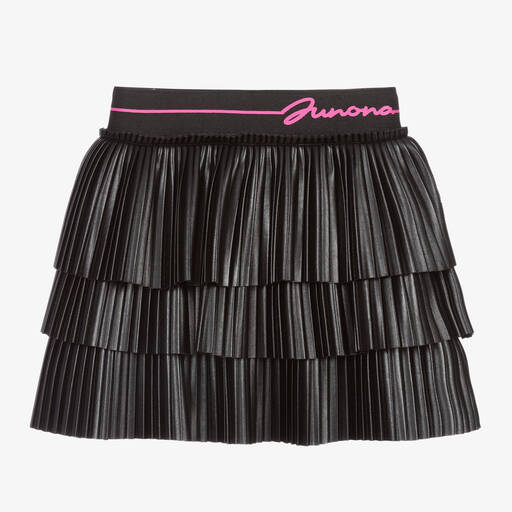 Junona-Black Faux Leather Skirt | Childrensalon Outlet