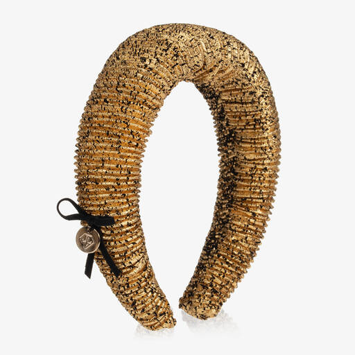 Junona-Girls Gold & Black Hairband | Childrensalon Outlet