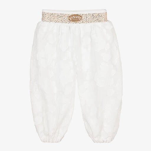 Junona-Pantalon ivoire à dentelle fille | Childrensalon Outlet