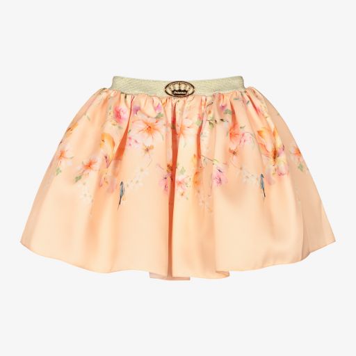 Junona-Girls Orange Floral Skirt | Childrensalon Outlet