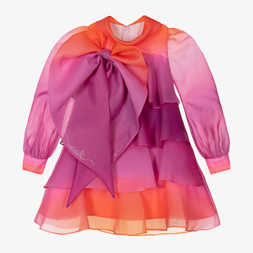 Junona-Розовое платье из органзы с эффектом омбре | Childrensalon Outlet
