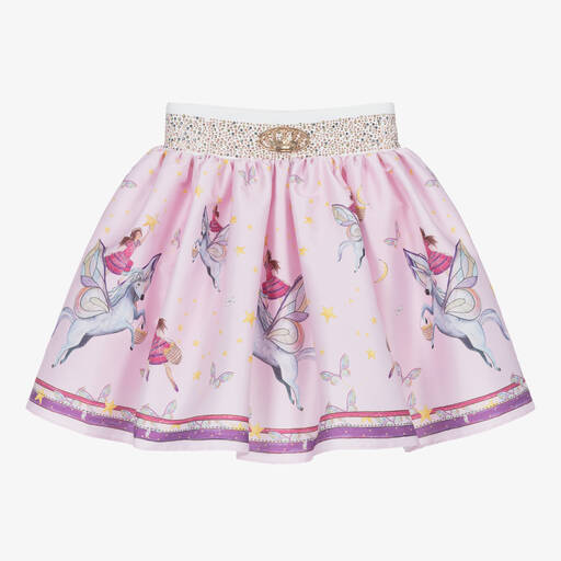 Junona-Girls Pink Satin Unicorn Skirt | Childrensalon Outlet