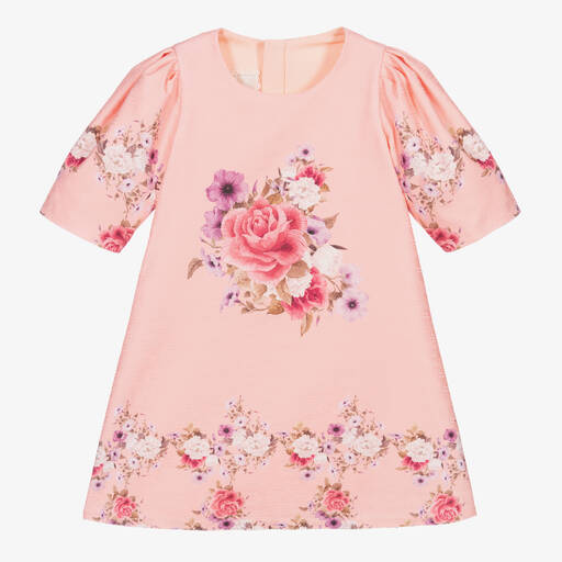 Junona-Pink Floral Dress | Childrensalon Outlet