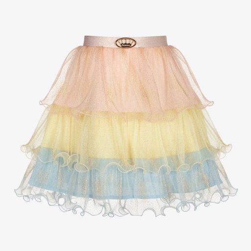 Junona-Pink, Yellow & Blue Tulle Skirt | Childrensalon Outlet