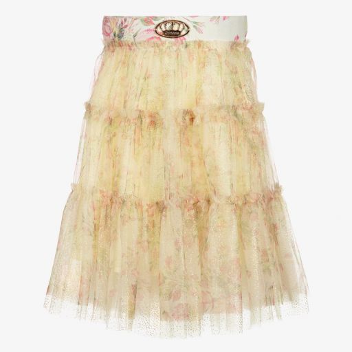 Junona-Yellow & Pink Tulle Skirt  | Childrensalon Outlet