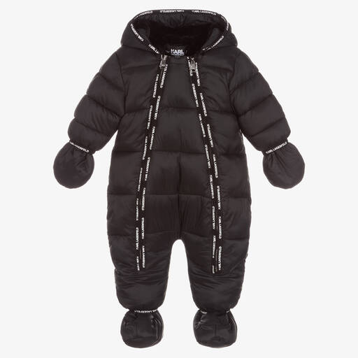 KARL LAGERFELD KIDS-أوفرول للثلج لون أسود للمواليد | Childrensalon Outlet