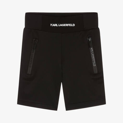 KARL LAGERFELD KIDS-Черные шорты из джерси | Childrensalon Outlet