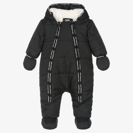 KARL LAGERFELD KIDS-Combinaison de ski noire garçon | Childrensalon Outlet