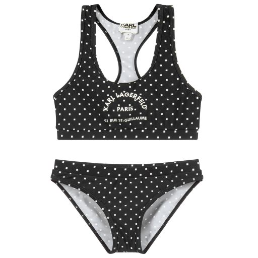 KARL LAGERFELD KIDS-بيكيني لون أسود و أبيض | Childrensalon Outlet