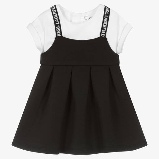 KARL LAGERFELD KIDS-Белый топ и черное платье | Childrensalon Outlet