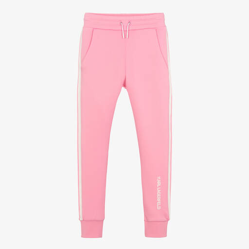 KARL LAGERFELD KIDS-Teen Girls Pink Jersey Joggers | Childrensalon Outlet