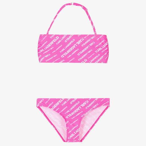 KARL LAGERFELD KIDS-Teen Girls Pink Logo Bikini | Childrensalon Outlet