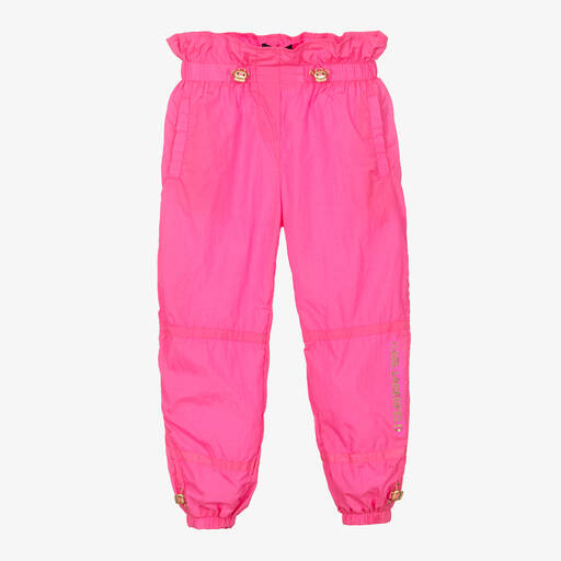 KARL LAGERFELD KIDS-Teen Girls Pink Logo Trousers | Childrensalon Outlet