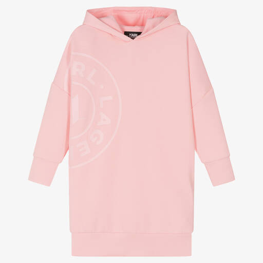 KARL LAGERFELD KIDS-Teen Girls Pink Sweatshirt Dress | Childrensalon Outlet