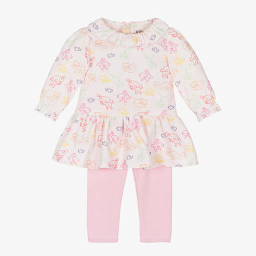 KENZO KIDS-Baby Girls Pink Cotton Leggings Set | Childrensalon Outlet