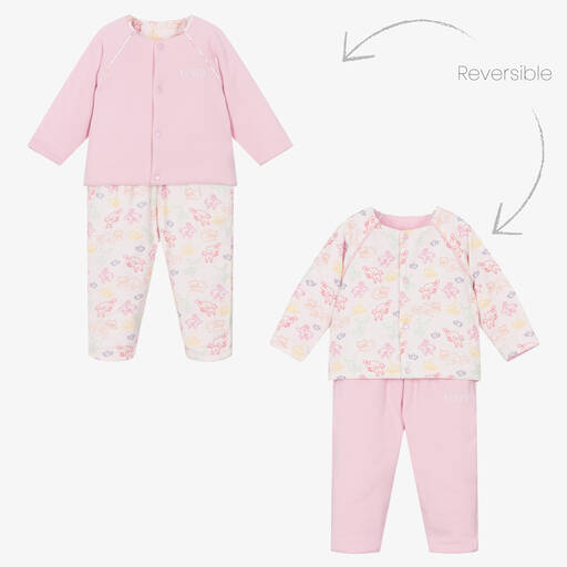 KENZO KIDS-Розовый двусторонний комплект с брюками | Childrensalon Outlet