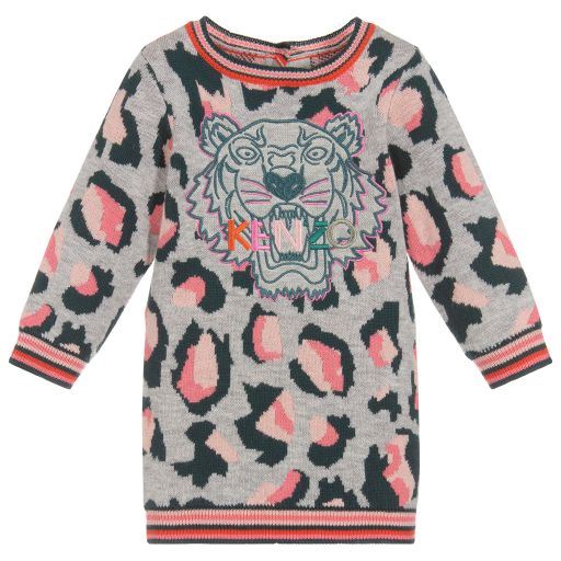 KENZO KIDS-Baby Girls Tiger Knitted Dress | Childrensalon Outlet