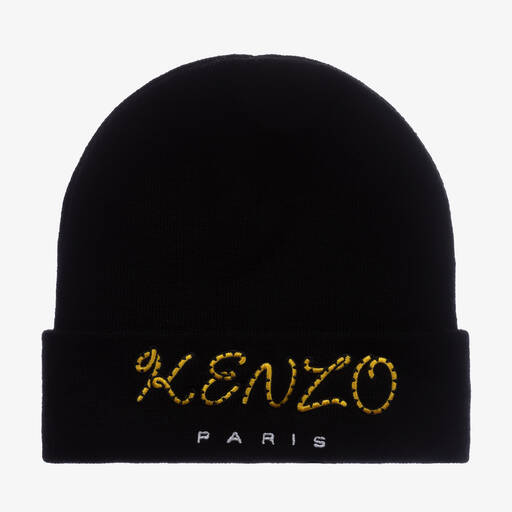 KENZO KIDS-Schwarze Tiger Tail Beanie | Childrensalon Outlet