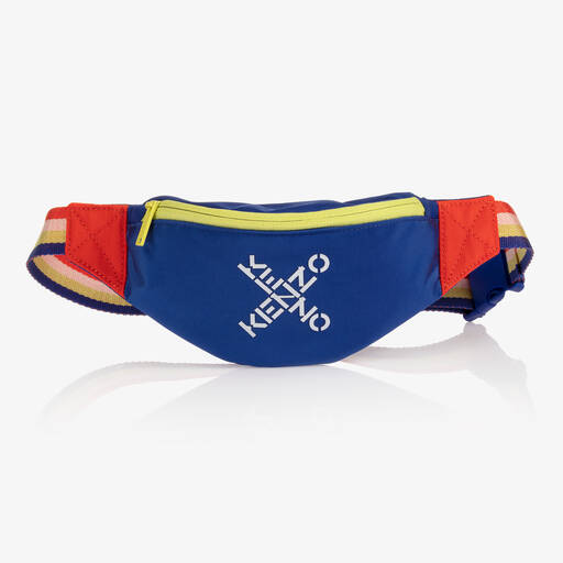 KENZO KIDS-حقيبة حزام كانفاس لون أزرق (29 سم) | Childrensalon Outlet