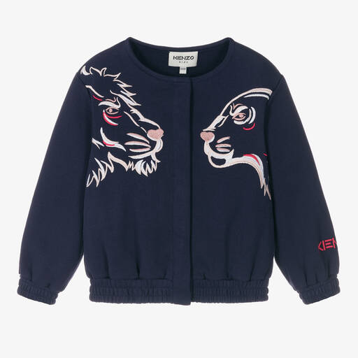 KENZO KIDS-Blue Tiger & Friends Cardigan | Childrensalon Outlet