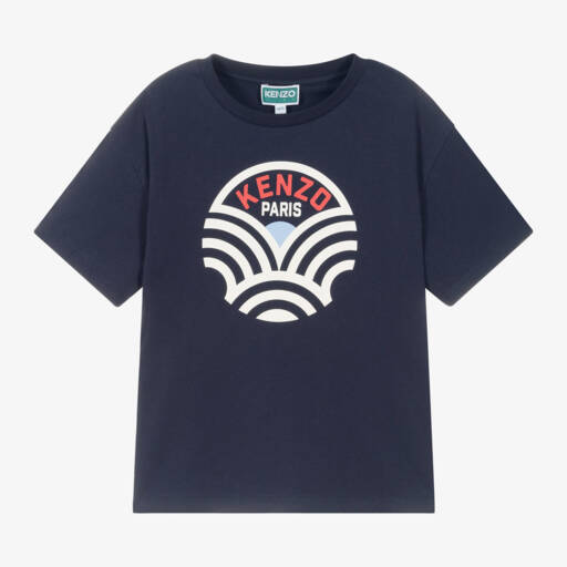 KENZO KIDS-تي شيرت قطني أزرق سيغايها للأولاد | Childrensalon Outlet