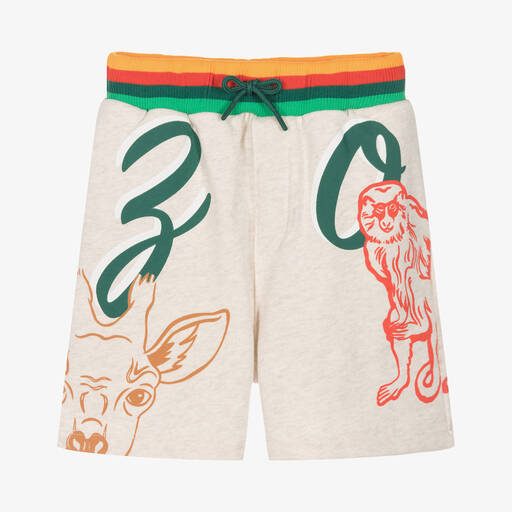 KENZO KIDS-Beige Shorts mit Bambus-Print (J) | Childrensalon Outlet