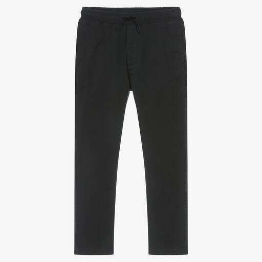 KENZO KIDS-Черные брюки из хлопкового твила | Childrensalon Outlet