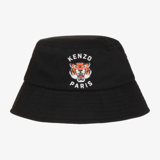KENZO KIDS-Boys' Black Tiger Emblem Sun Hat | Childrensalon Outlet
