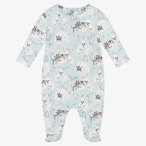 KENZO KIDS-Boys Blue Cotton Babygrow Set | Childrensalon Outlet