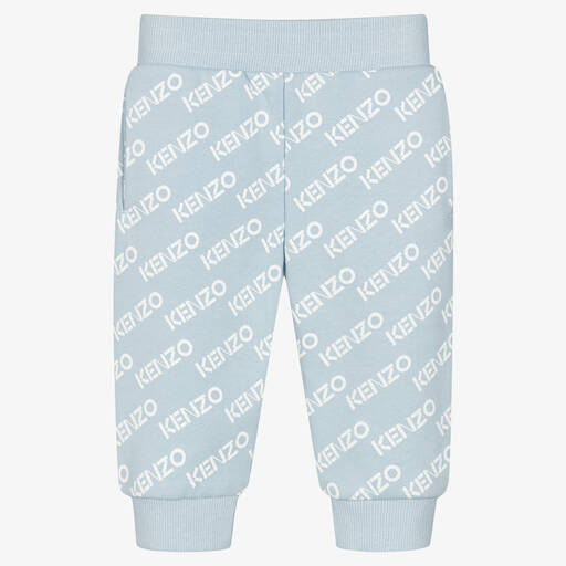 KENZO KIDS-Boys Blue Cotton Joggers | Childrensalon Outlet