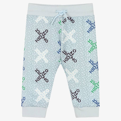 KENZO KIDS-Blaue Baumwoll-Jogginghose (J) | Childrensalon Outlet