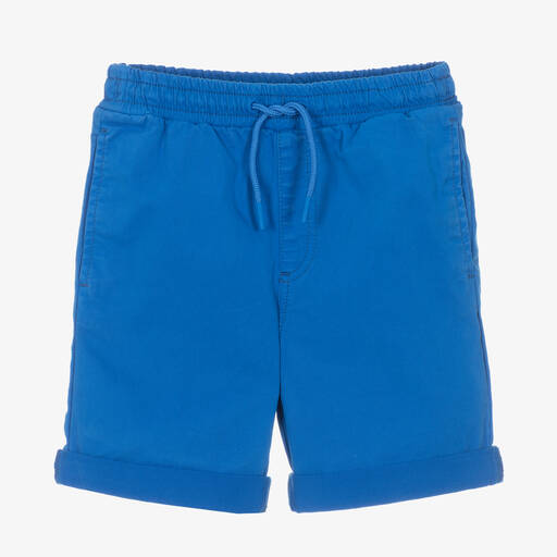 KENZO KIDS-Boys Blue Cotton Twill Bermuda Shorts | Childrensalon Outlet