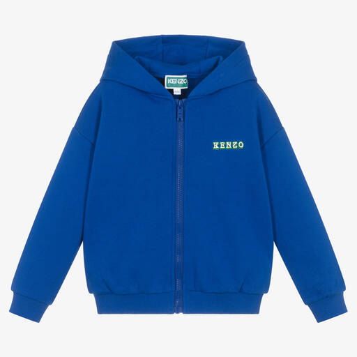 KENZO KIDS-Haut bleu zippé animaux jungle | Childrensalon Outlet